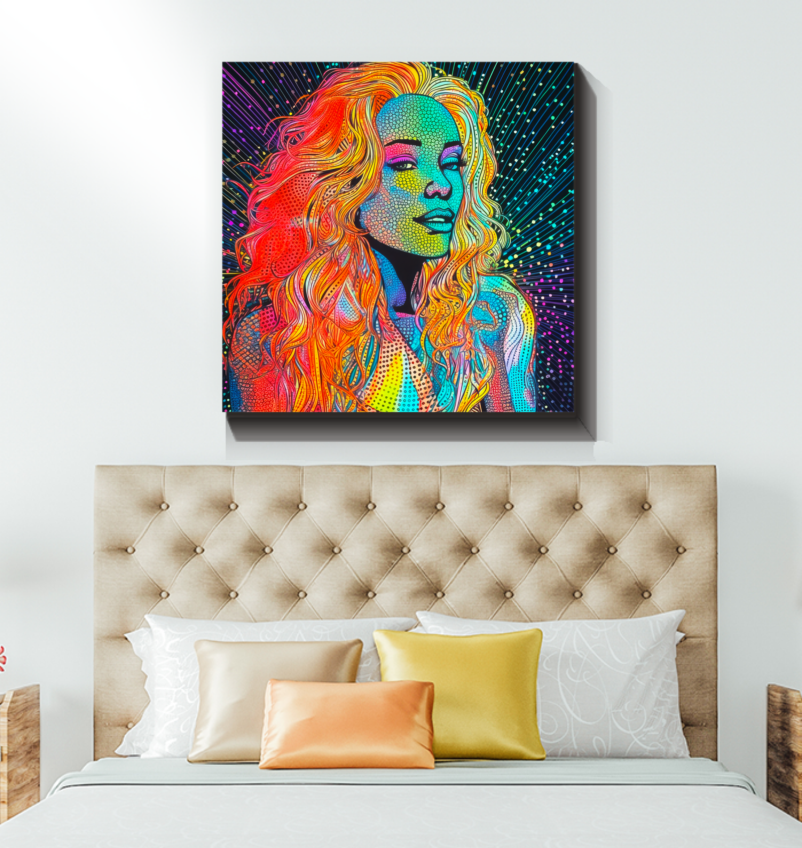 Premium Begonia Bliss canvas in gallery style