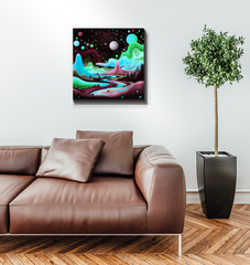 Serene Snowcaps Winter Landscape Canvas