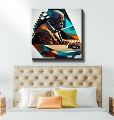 New Wave Neon Wrapped Canvas