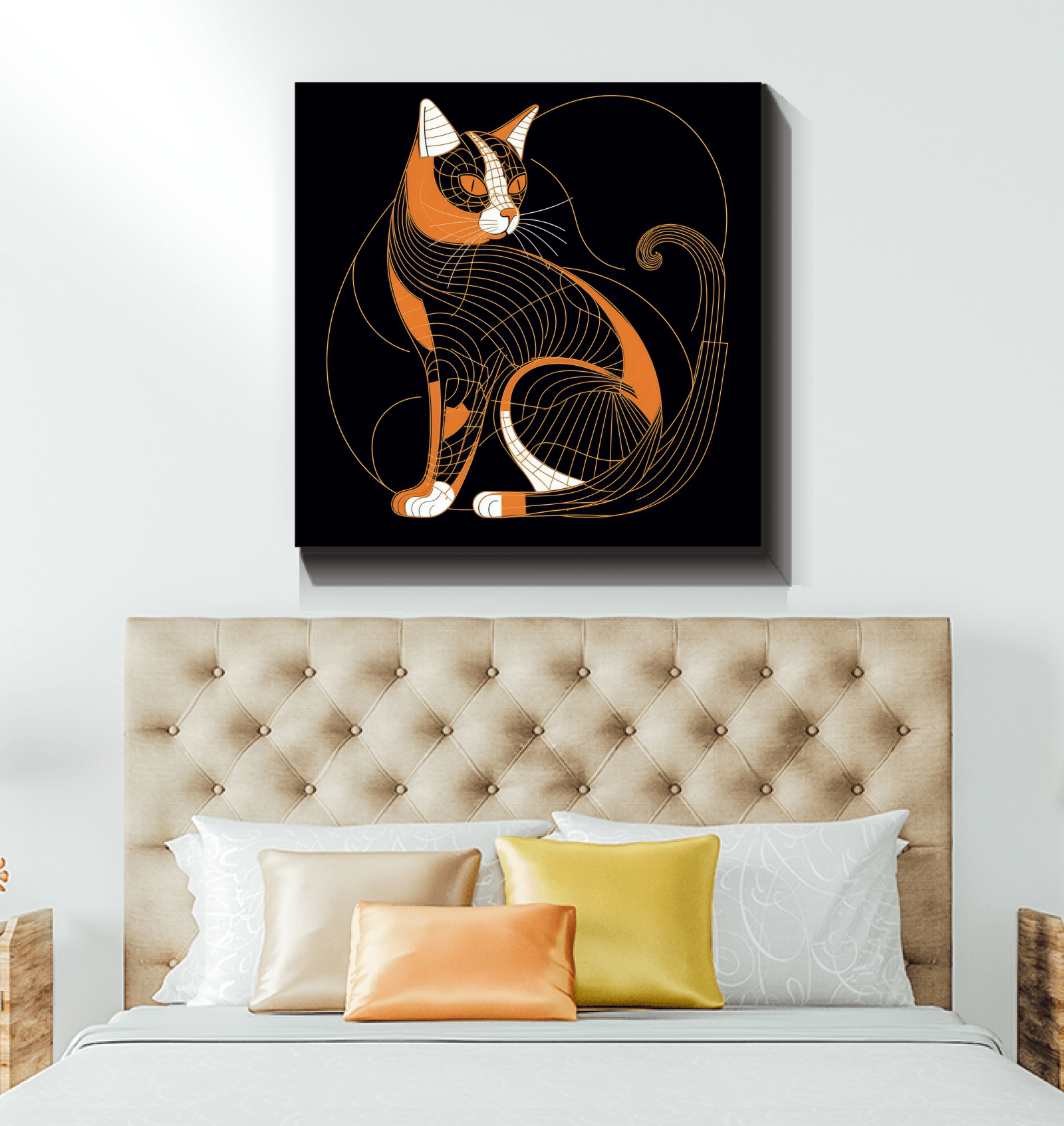 Elegant Cat Forest Prowl Canvas - Beyond T-shirts