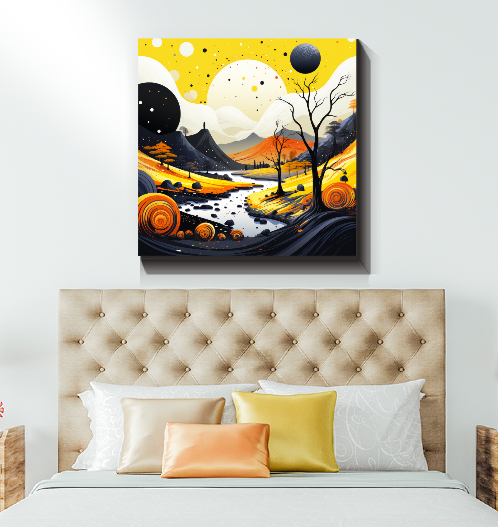 Tranquil Tropical Tapestry Beach Landscape Canvas