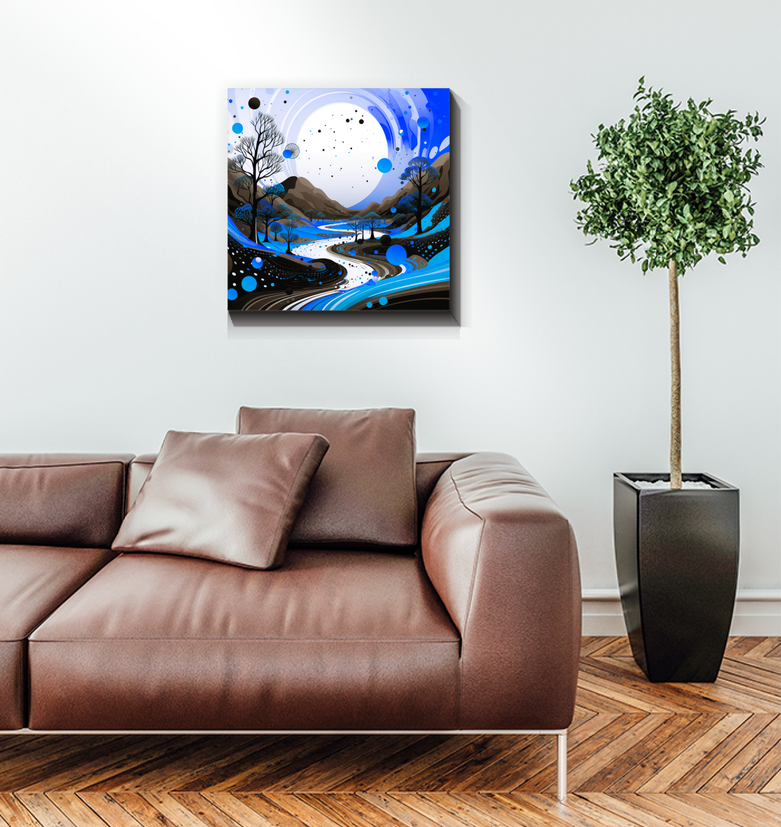 Enchanting Eclipse Celestial Landscape Canvas
