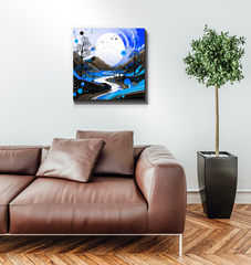 Enchanting Eclipse Celestial Landscape Canvas