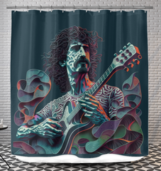 Folk Fabric Shower Curtain