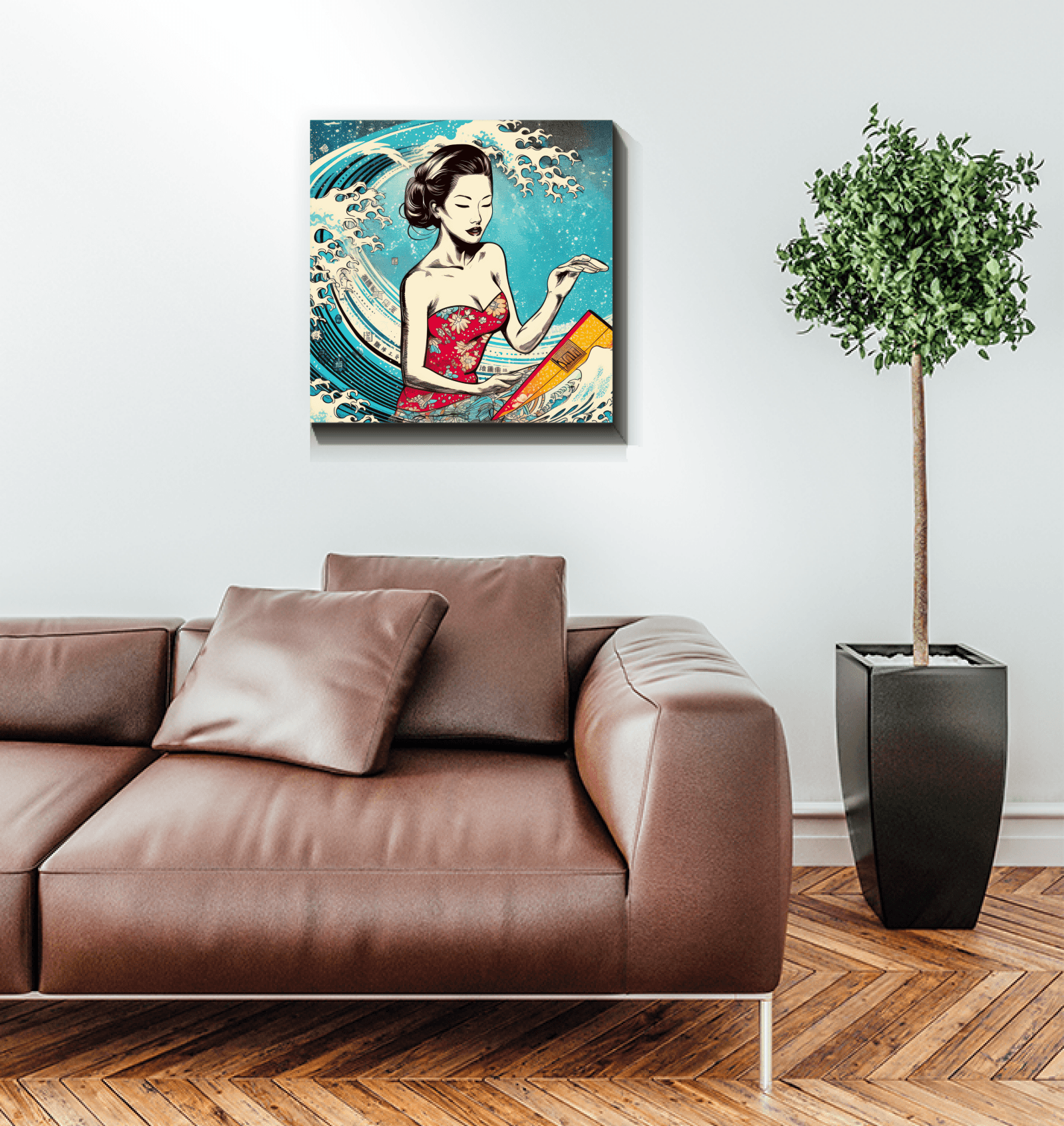 Surfing Majesty Canvas Print - Beyond T-shirts