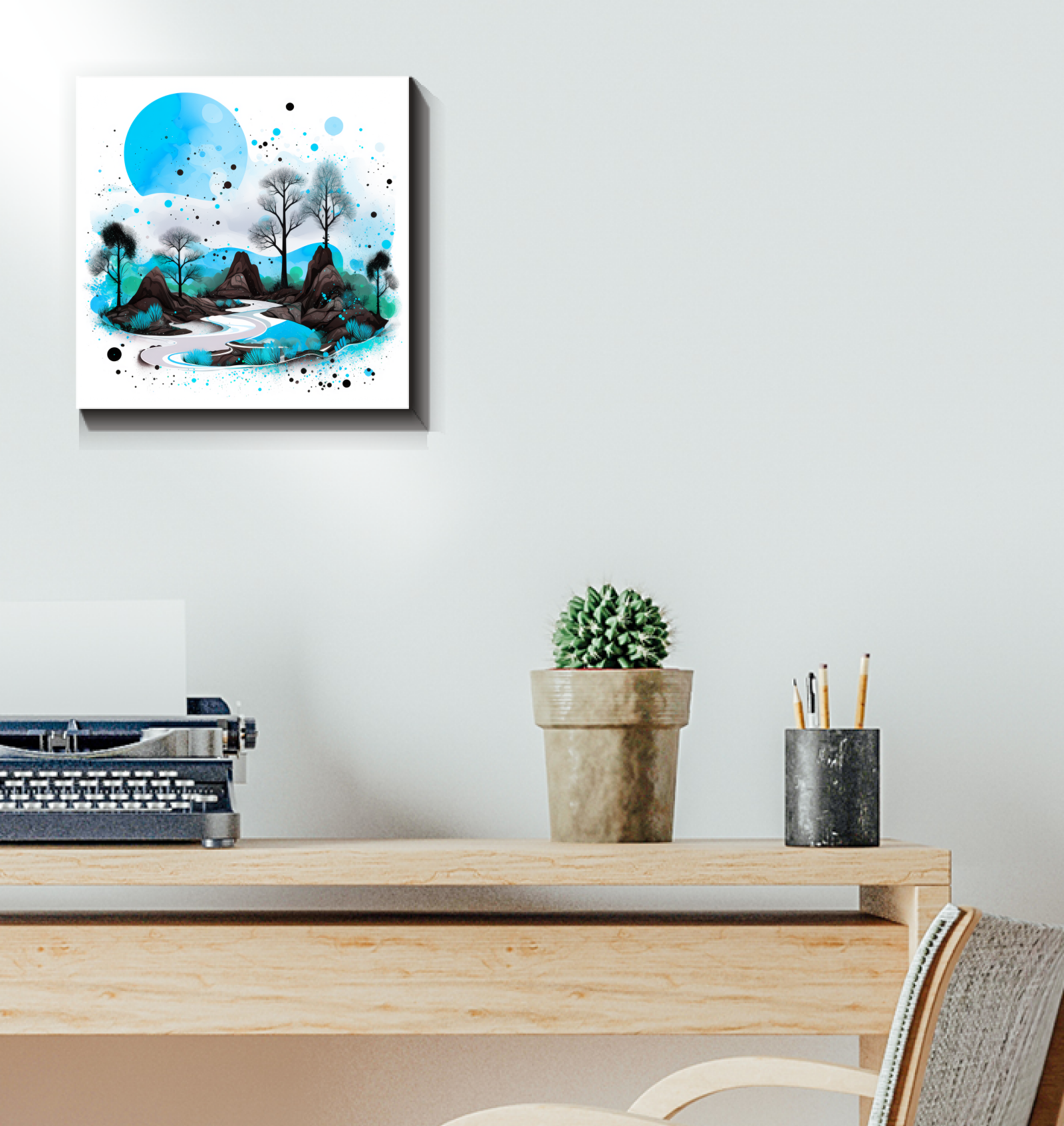 Peaceful Prairie Field Landscape Canvas