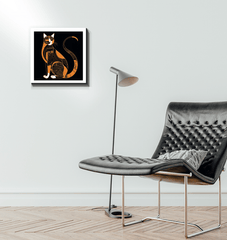 Majestic Feline Silhouette Canvas - Beyond T-shirts