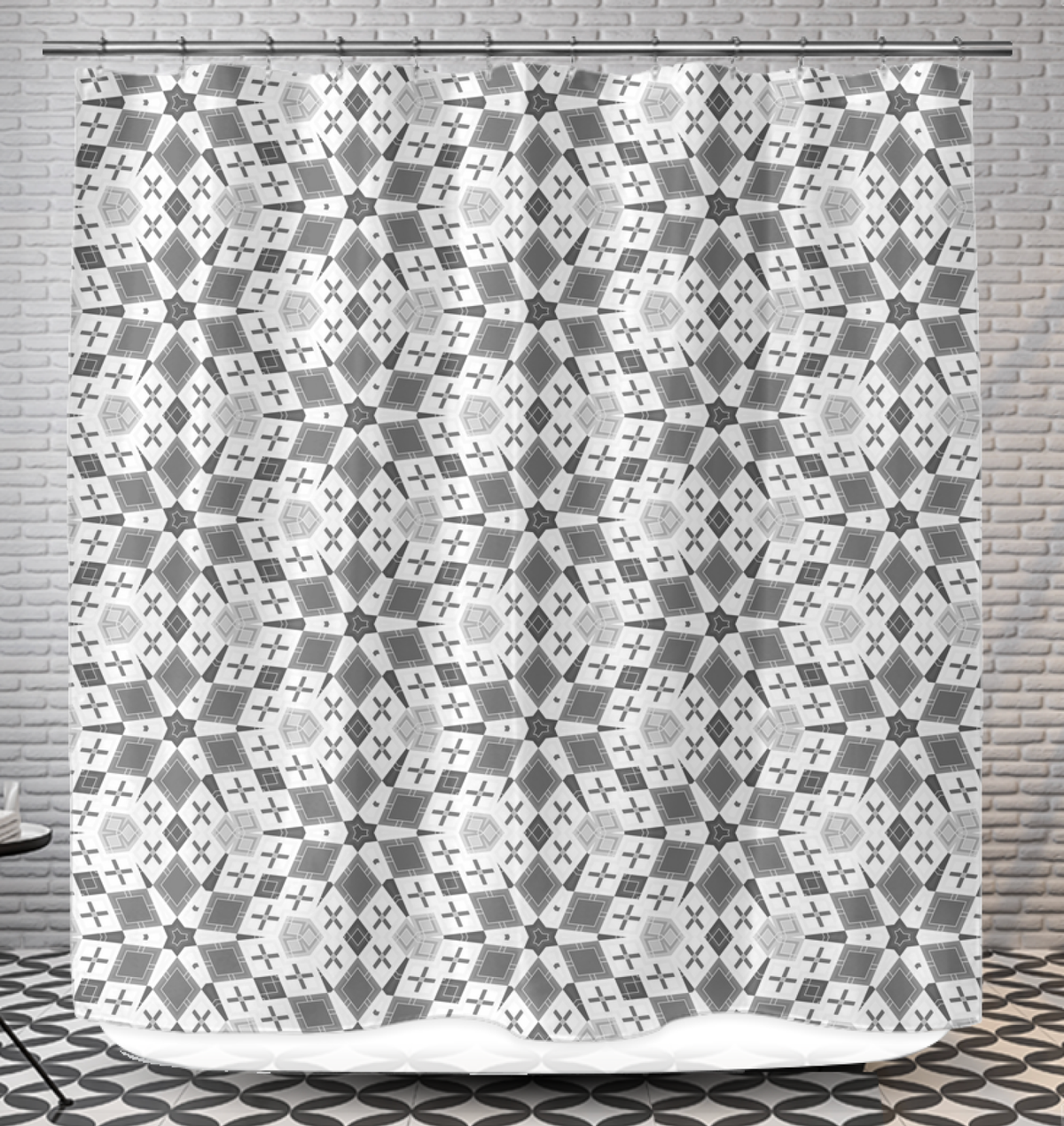 Modern Kaleidoscope Shower Curtain