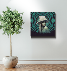 Urban Zen Beyond Style Wrapped Canvas in a stylish hallway.