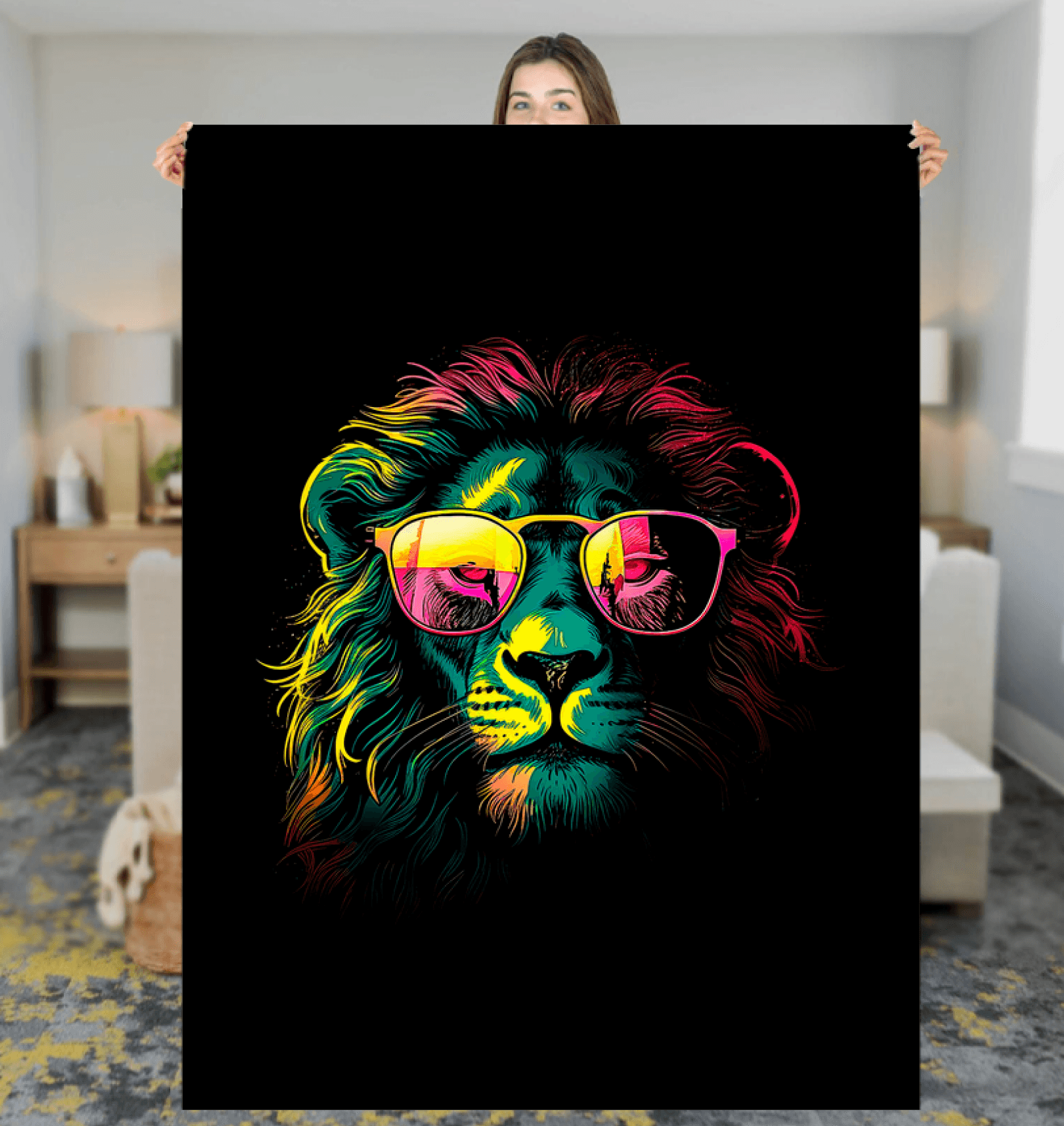 Lion King's Pride Sherpa Blanket - Beyond T-shirts