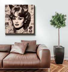 Ethereal Harmonies Wrapped Canvas Musical Echoes - Beyond T-shirts