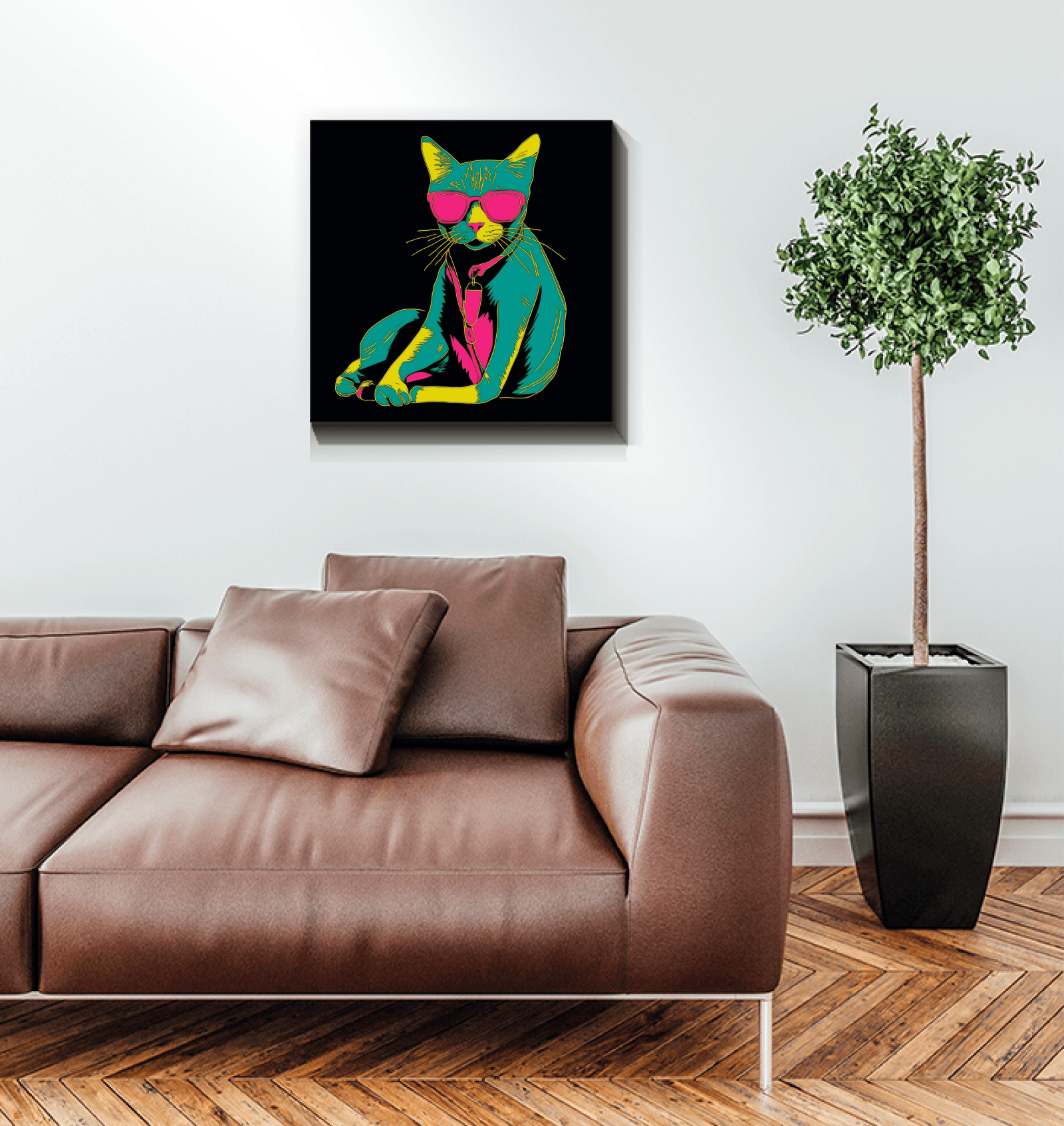 Cat's Whimsical Dream Canvas Print - Beyond T-shirts