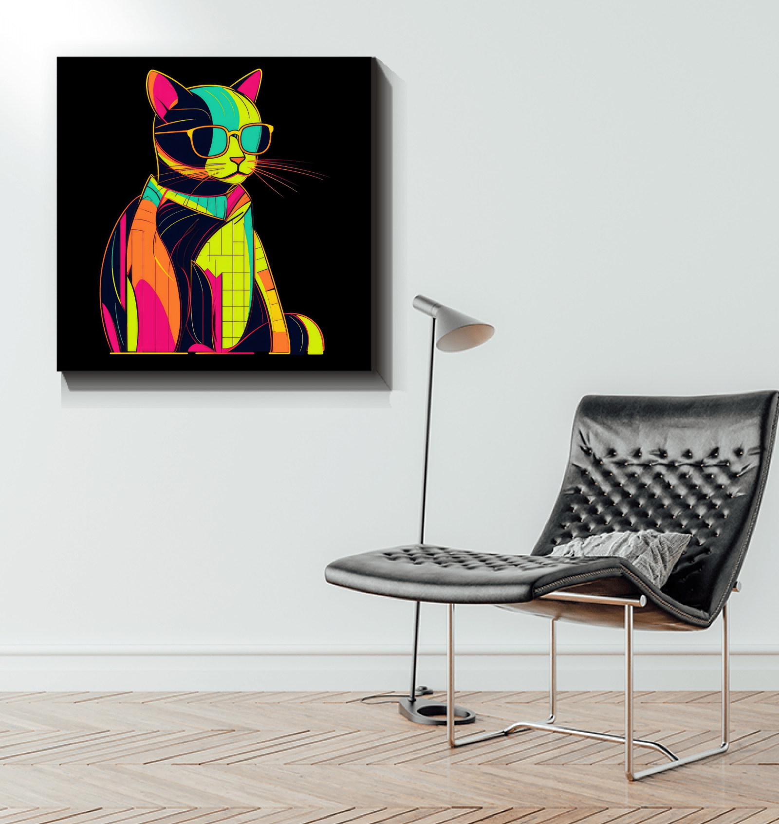 Elegant Feline Canvas Art - Beyond T-shirts