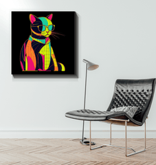 Elegant Feline Canvas Art - Beyond T-shirts
