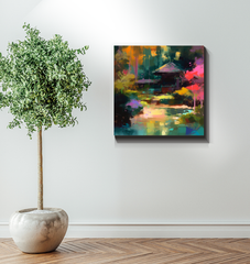 Majestic Mountains Landscape Wrapped Canvas