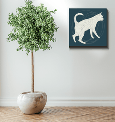 Mystical Cat Moonlit Stare Canvas - Beyond T-shirts