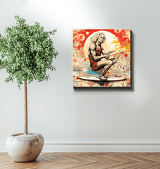 Coastal Explorer Surfing Canvas Art - Beyond T-shirts