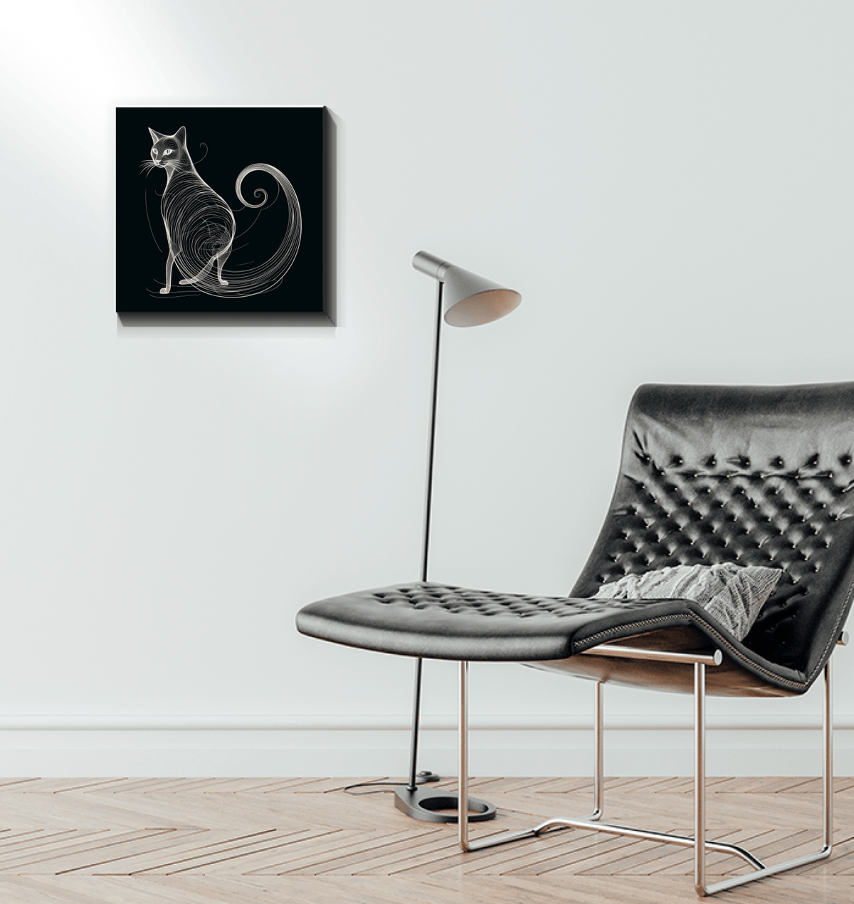 Graceful Feline Whisker Dance Canvas - Beyond T-shirts