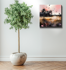 Hidden Waterfall Landscape Wrapped Canvas