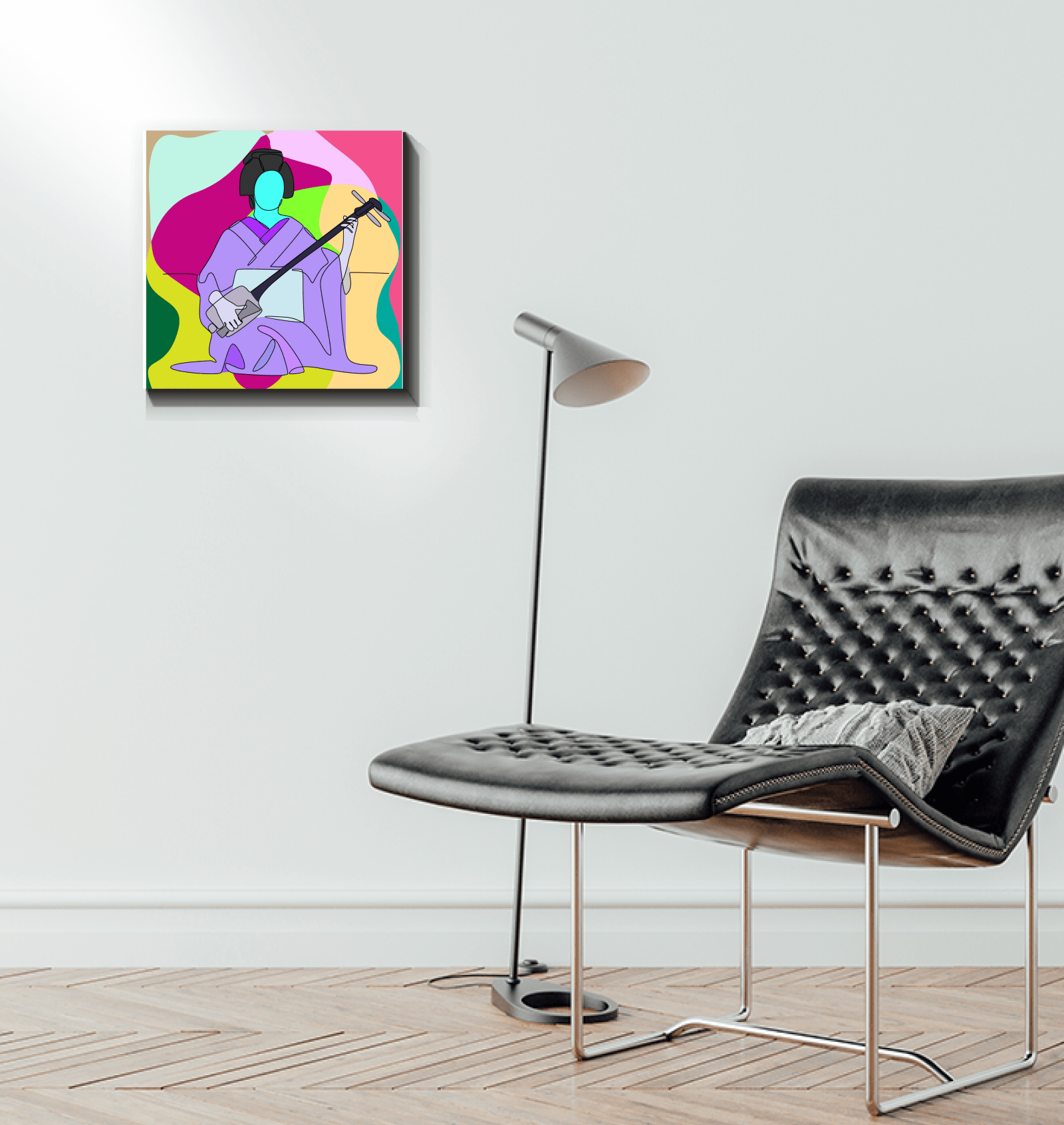 Geisha1 Wrapped Canvas - Beyond T-shirts