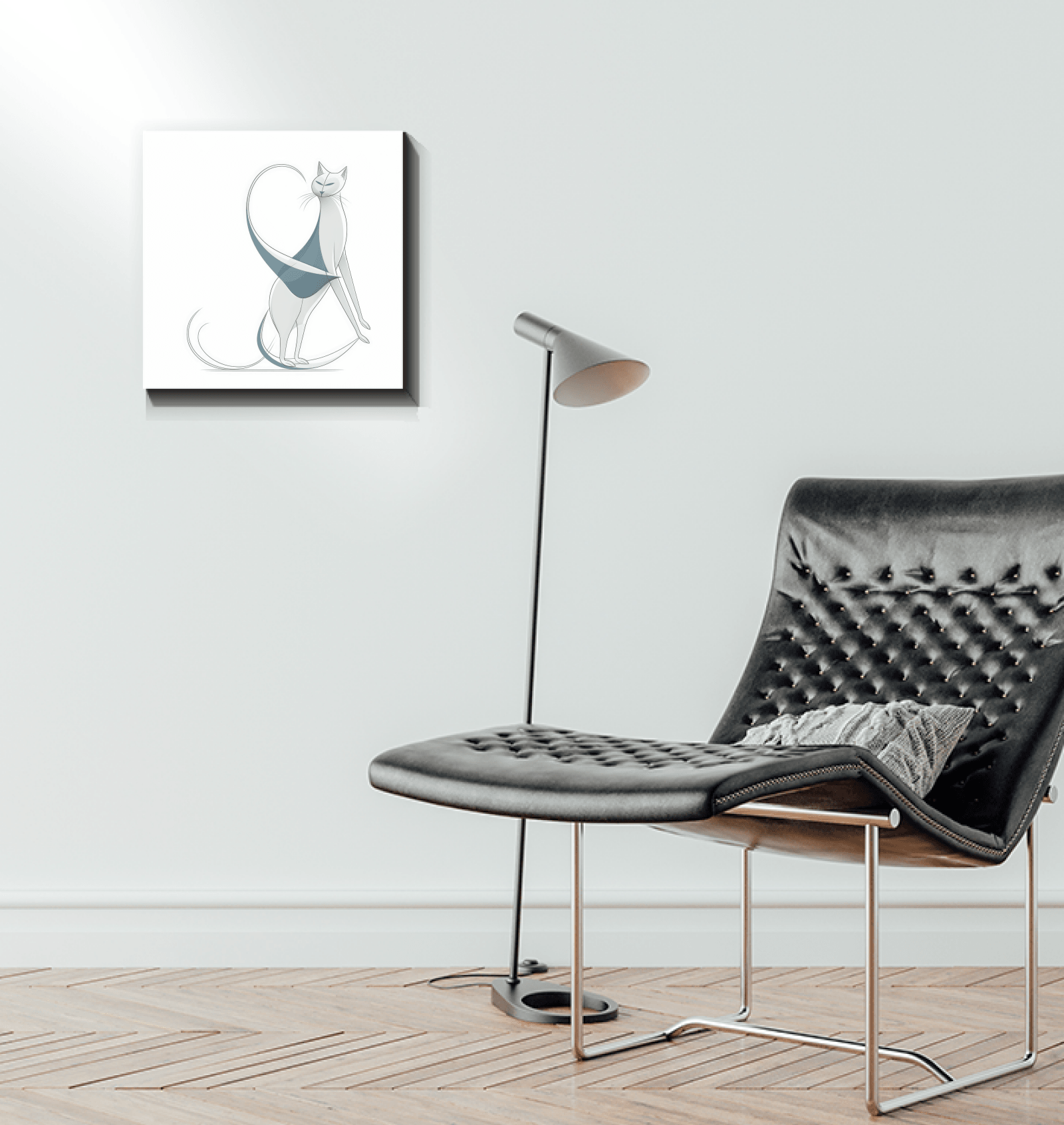 Graceful Cat Window Gaze Canvas - Beyond T-shirts