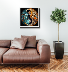 Harmonious Autumn Equinox scene on high-quality canvas.