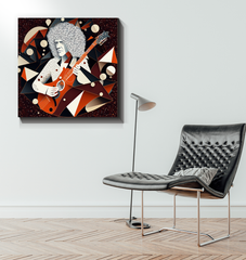 Keyboard Kaleidoscope Wrapped Canvas