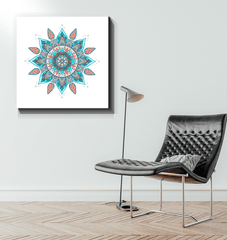 Serene Mandala Lotus Metal Art - Beyond T-shirts