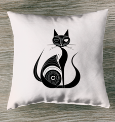 Mysterious Black Cat Moonlight Pillow