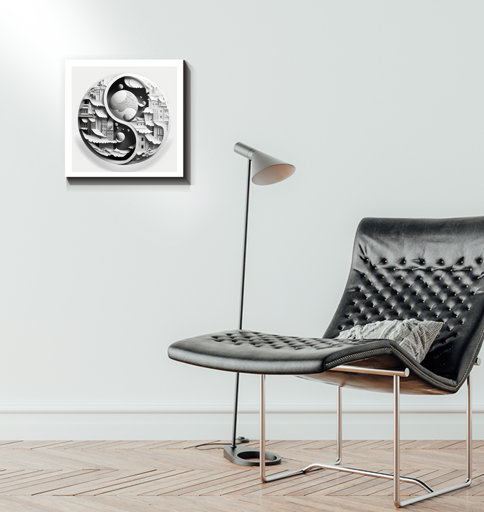 Artistic Swirl and Still canvas for modern decor.