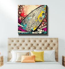 Soothing surf art on Surfing 5 33 Wrapped Canvas