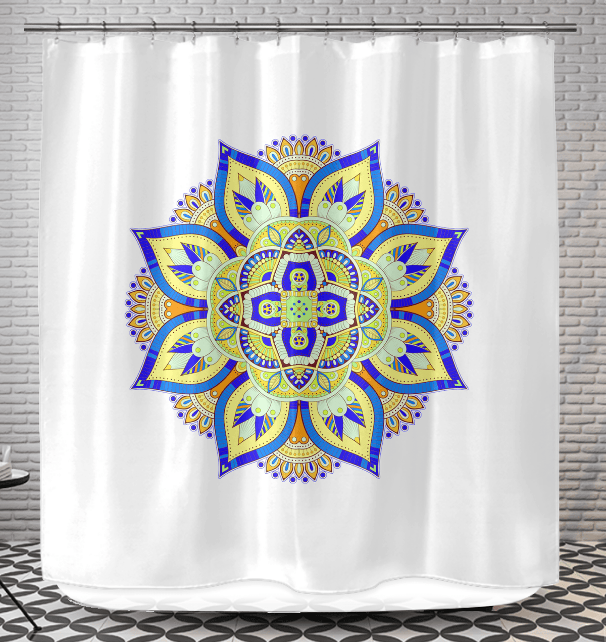 Earthy Mandala Rustic Fabric Curtain - Beyond T-shirts