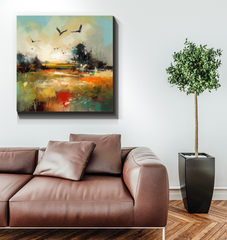 Rolling Hills Landscape Canvas Painting
