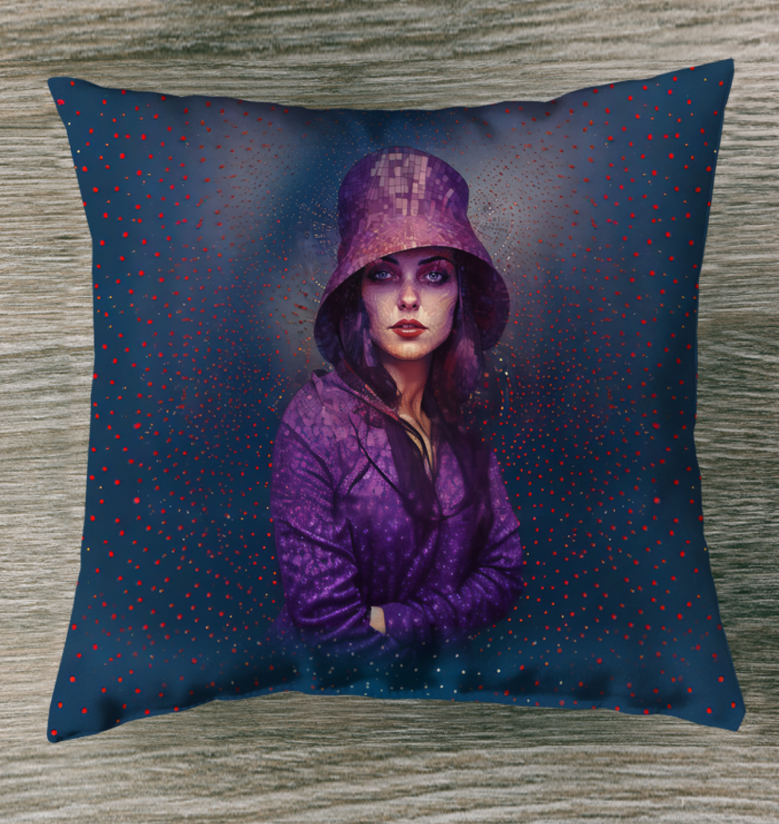 Modern Urban Bliss Outdoor Pillow enhancing garden decor.