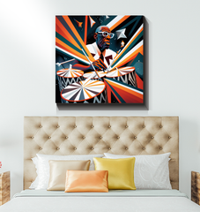 Vibrant Violin Virtuoso Wrapped Canvas