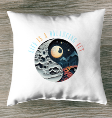 Rustic Charm Yin Yang Indoor Pillow