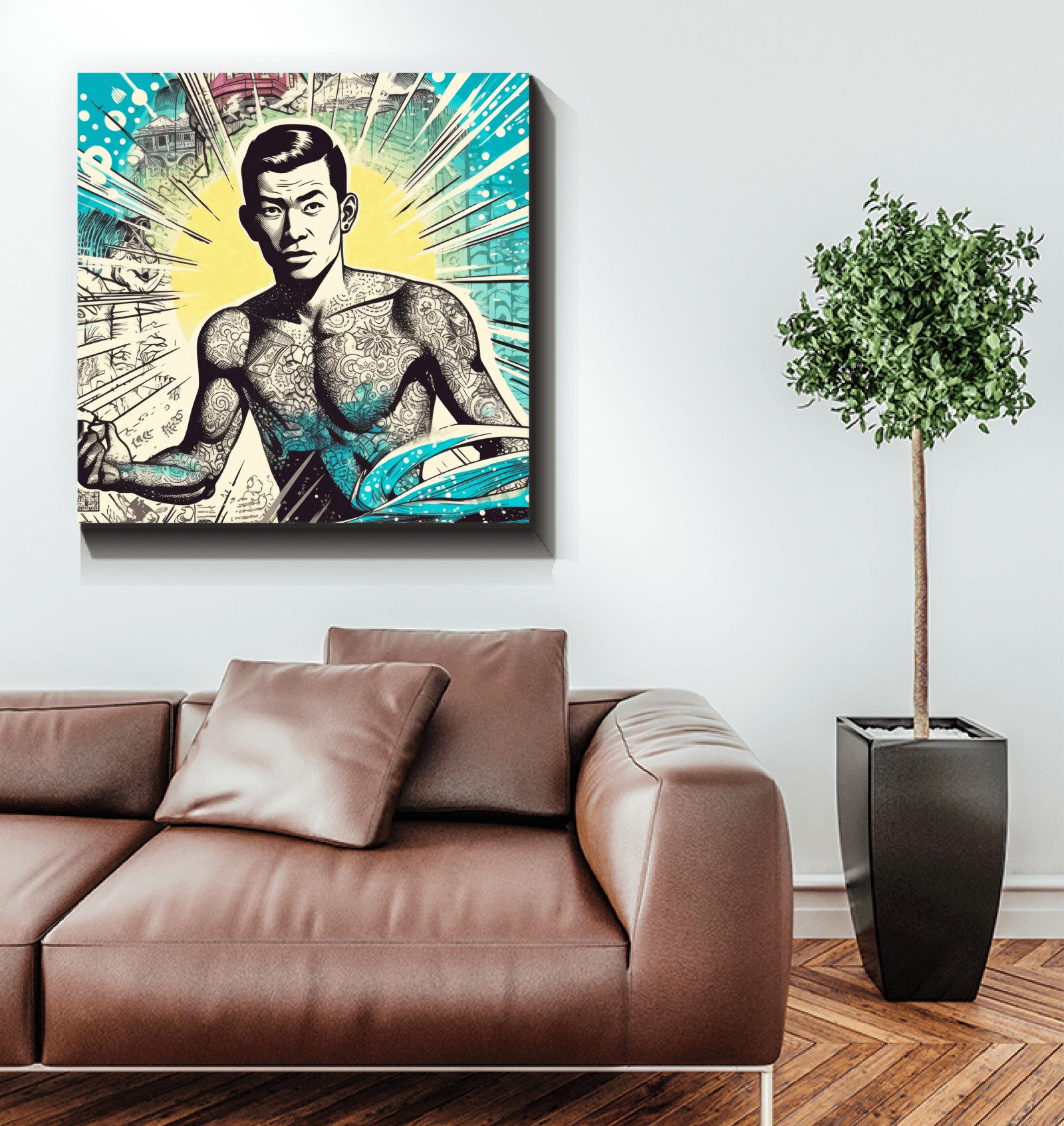 Surfing Harmony Canvas Art - Beyond T-shirts