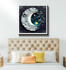 Clarity and mystery themed canvas for modern interior design.