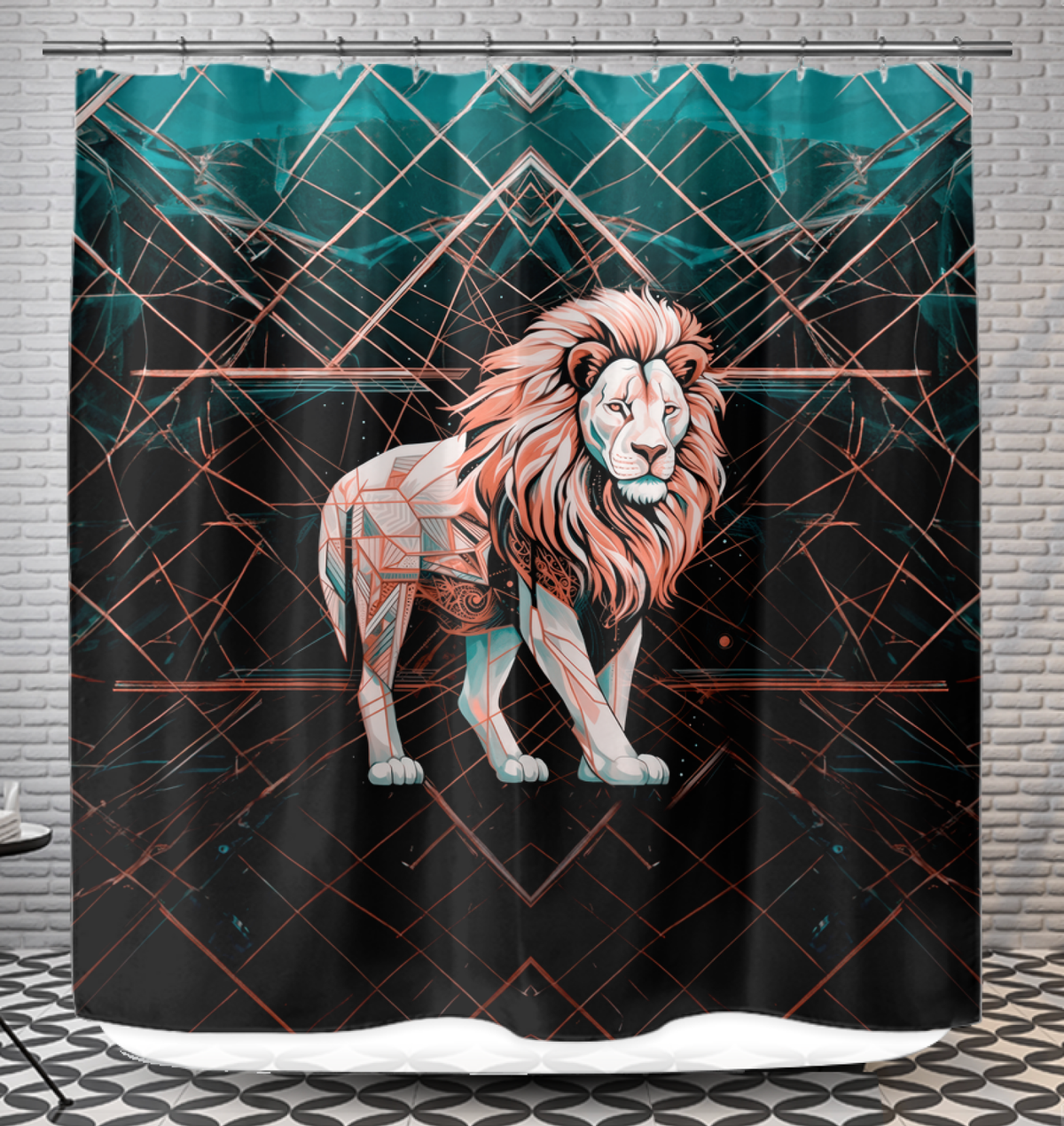 Serene Lion Pride Family Shower Curtain