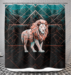 Serene Lion Pride Family Shower Curtain