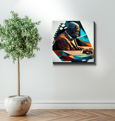 New Wave Neon Wrapped Canvas