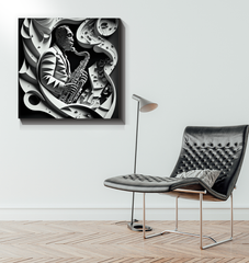 Music speaks without words Wrapped Canvas