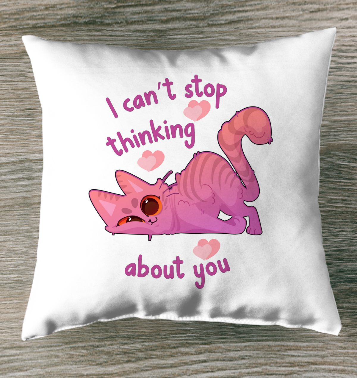 Thinking About You Outdoor Pillow