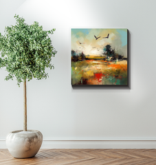 Rolling Hills Landscape Canvas Painting