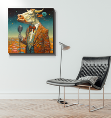 Goat's Whimsical World Wrapped Canvas