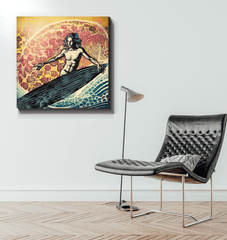 Surfing Reverie Canvas Art - Beyond T-shirts