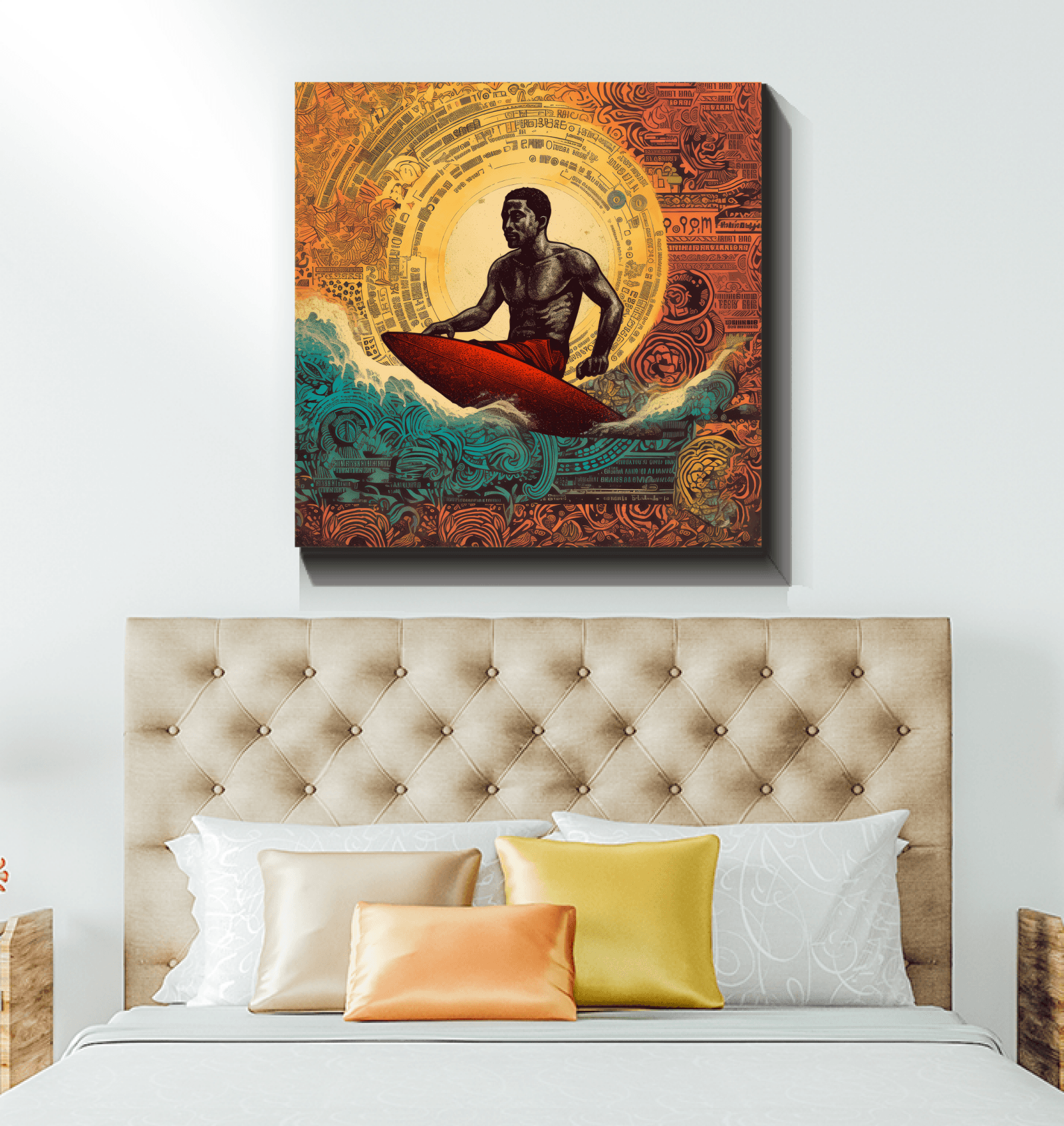 Surfing Enigma Wrapped Canvas - Beyond T-shirts