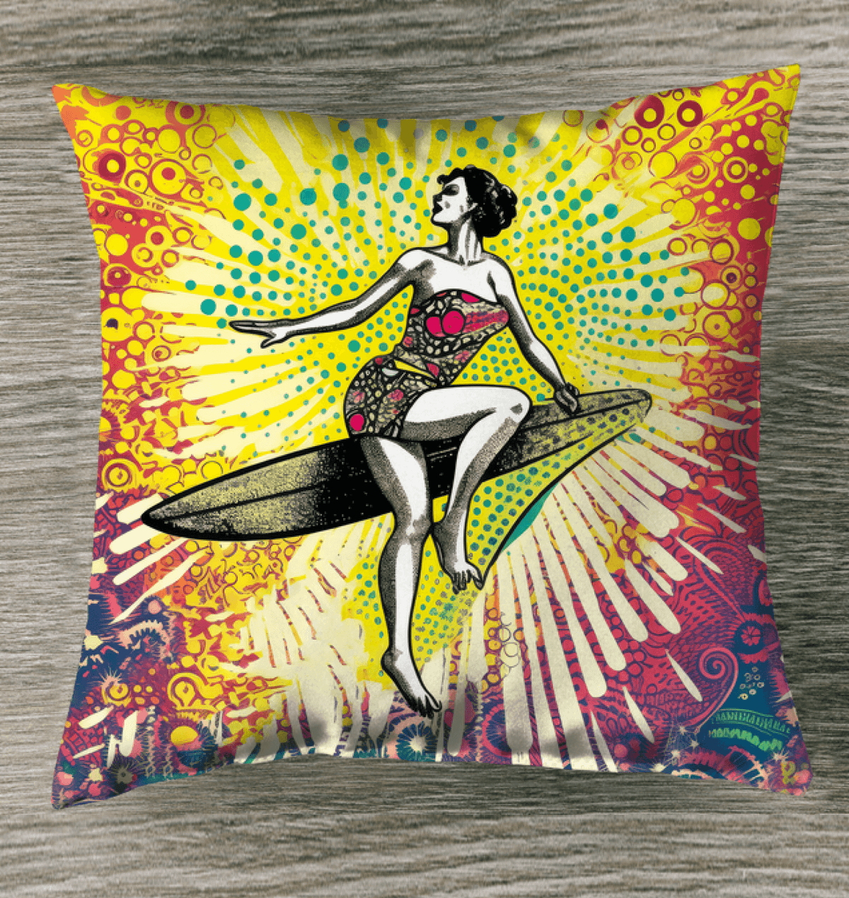 Surfing 1 13 Indoor Pillow - Beyond T-shirts