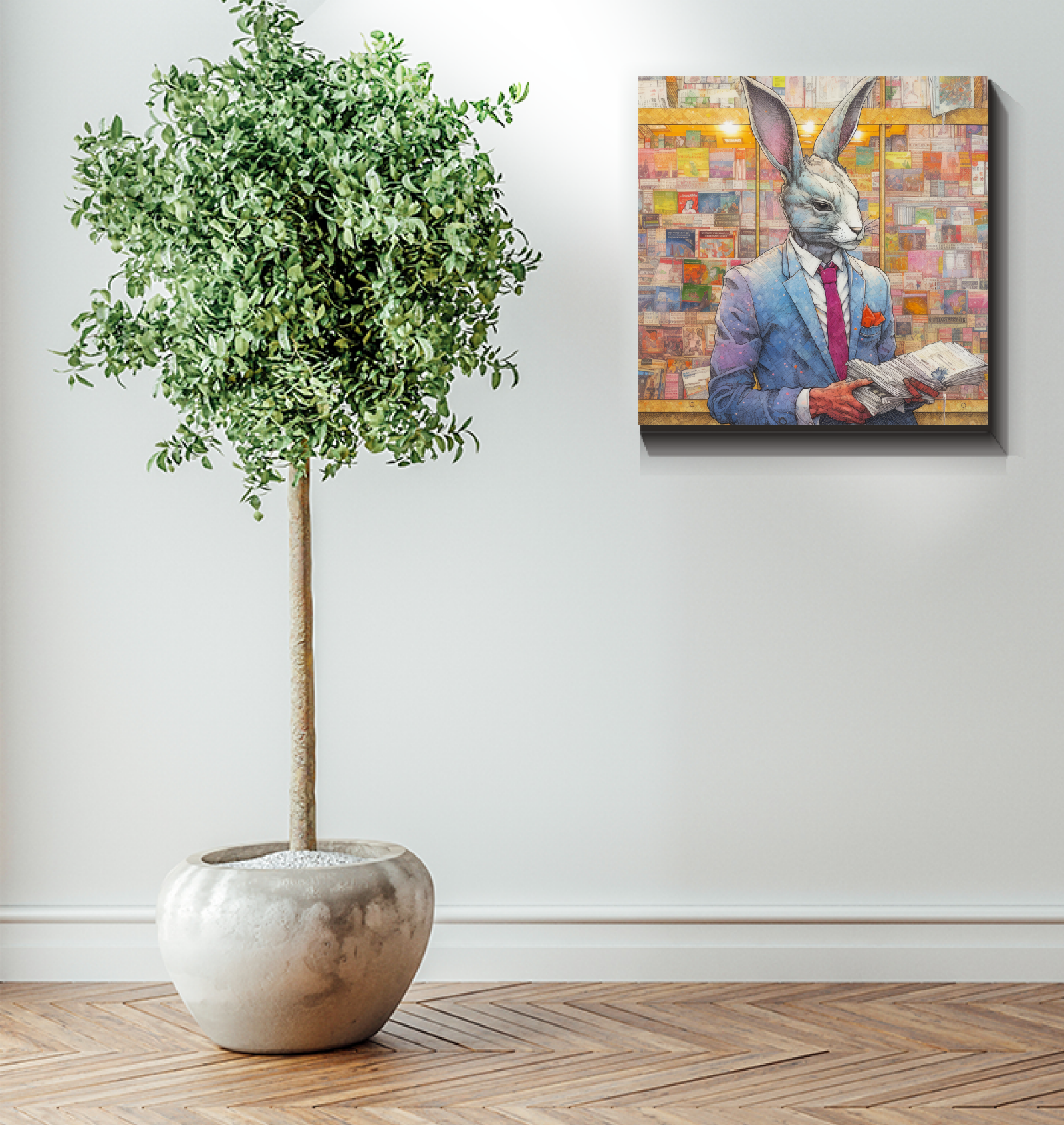 Vibrant Business Monkey Canvas.