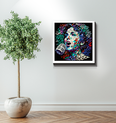 New Wave Synth Wrapped Canvas